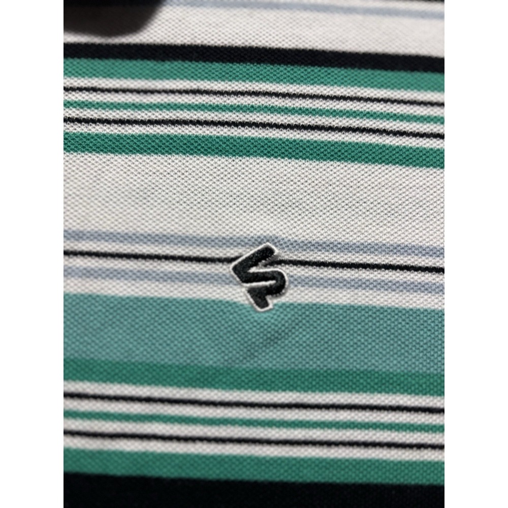 Southpole Y2K Striped Polo Shirt Size Medium - Picture 3 of 8